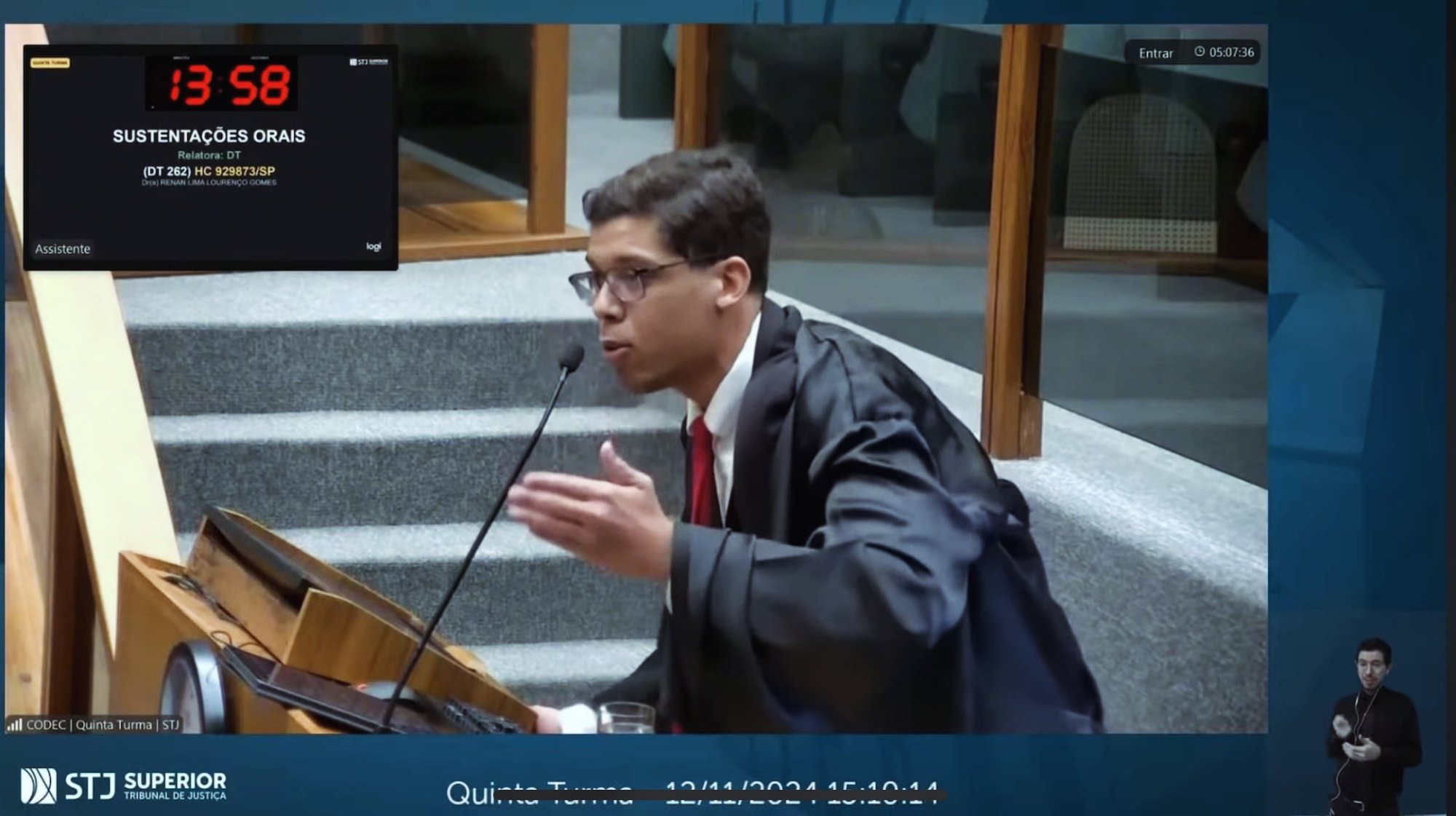 Renan Lourenço no STJ